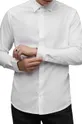 bela Bombažna srajca AllSaints Simmons Moški