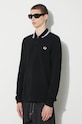 Fred Perry longsleeve din bumbac negru M3636.350