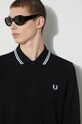 Pamučna majica dugih rukava Fred Perry M3636.350 crna