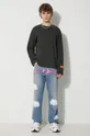 Heron Preston top a maniche lunghe in cotone Ls Tee grigio