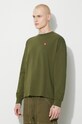Дрехи Памучна блуза с дълги ръкави Human Made Graphic HM26CS004 зелен