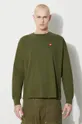 зелен Памучна блуза с дълги ръкави Human Made Graphic