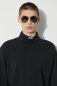 Heron Preston cotton longsleeve top Hpny Emb Rollneck HMAB027C99JER0021001 black
