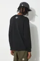 Bavlnené tričko s dlhým rukávom AAPE Regular Fit Long Tee čierna
