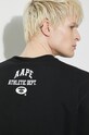 AAPE t-shirt bawełniany Aape College Theme Tee ALT1390 czarny