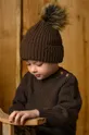 Детская шапка с примесью шерсти Jamiks COLD II 35% Полиамид, 30% Шерсть, 30% Вискоза, 5% Кашемир Подкладка: 95% Хлопок, 5% Эластан