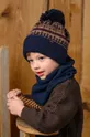 Детская хлопковая шапочка Jamiks Основной материал: 60% Шерсть, 20% Вискоза, 20% Полиамид Подошва: 95% Хлопок, 5% Эластан