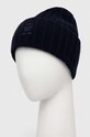 Tommy Hilfiger czapka z domieszką wełny AW0AW15153 granatowy AW23