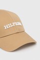 Tommy Hilfiger czapka z daszkiem bawełniana AW0AW15532 beżowy AW23