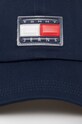 Tommy Jeans șapcă de baseball din bumbac bleumarin AW0AW14990