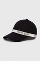 Tommy Jeans czapka z daszkiem bawełniana nadruk czarny AW0AW14995