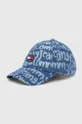 μπλε Βαμβακερό καπέλο του μπέιζμπολ Tommy Jeans Γυναικεία