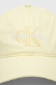 Doplnky Bavlnená šiltovka Calvin Klein Jeans K60K610280 žltá