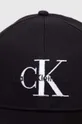 Calvin Klein Jeans czapka z daszkiem bawełniana czarny