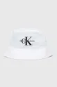 biały Calvin Klein Jeans kapelusz bawełniany Damski