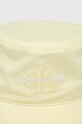 Calvin Klein Jeans kapelusz bawełniany K60K611029 żółty SS24