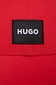 Akcesoria HUGO czapka z daszkiem bawełniana 50496409 czerwony