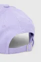 HUGO czapka z daszkiem bawełniana fioletowy