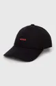 μαύρο Βαμβακερό καπέλο του μπέιζμπολ HUGO Γυναικεία