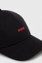 HUGO czapka z daszkiem bawełniana 50496415 czarny AW23