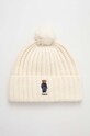 Polo Ralph Lauren czapka wełniana 455922982 beżowy SS24