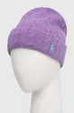 Vlnená čiapka Polo Ralph Lauren fialová