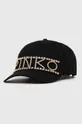 μαύρο Βαμβακερό καπέλο του μπέιζμπολ Pinko Γυναικεία
