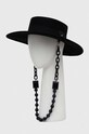 Weekend Max Mara kapelusz wełniany 2355760232600 czarny AW23