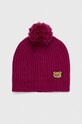 Moschino czapka wełniana wełna fioletowy M2958.65375