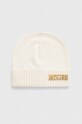 Moschino gyapjú sapka aplikációval bézs M2972.65380