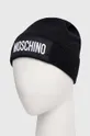Kašmírová čiapka Moschino čierna