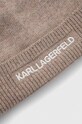 Akcesoria Karl Lagerfeld czapka z daszkiem z domieszką wełny 235W3413 beżowy
