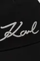 Karl Lagerfeld czapka z daszkiem bawełniana 235W3418 czarny AW23