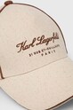 Akcesoria Karl Lagerfeld czapka z daszkiem bawełniana 235W3404 beżowy
