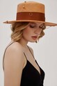 LE SH KA headwear kapelusz Brown Gold Canotier pozostałe brązowy BrownGoldCanotier