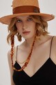 Klobuk LE SH KA headwear Brown Gold Canotier BrownGoldCanotier rjava AW23