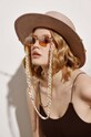 Klobuk LE SH KA headwear Grey Gold Canotier Drugo siva GreyGoldCanotier