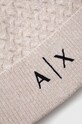 Akcesoria Armani Exchange czapka z domieszką wełny 944661.3F304 złoty