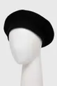 czarny Sisley beret wełniany Damski