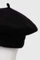 Vlnená baretka Sisley čierna