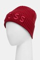 Vlnená čiapka BOSS 50497815 burgundské AW25