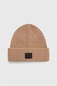 Čepice z vlněné směsi AllSaints s příměsí vlny béžová AS101343