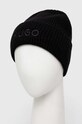 Σκουφί από μείγμα μαλλιού HUGO 50500970 μαύρο AW23