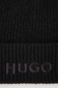 Αξεσουάρ Σκουφί από μείγμα μαλλιού HUGO 50500970 μαύρο
