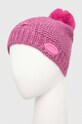 Guess czapka z domieszką wełny AW9975.WOL01 różowy AW23