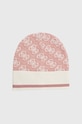Čiapka Guess stredne hrubá ružová AW9979.WOL01
