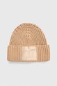 Вълнена шапка Patrizia Pepe вълна бежов 2F0048.K070