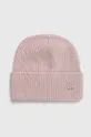 różowy Calvin Klein czapka z domieszką kaszmiru Damski