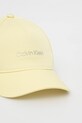 Βαμβακερό καπέλο του μπέιζμπολ Calvin Klein K60K610525 κίτρινο SS25