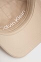 Βαμβακερό καπέλο του μπέιζμπολ Calvin Klein μπεζ K60K610525